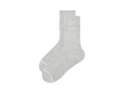 Smartwool Everyday Basketweave Crew Socks Men's Shoes Ash: Xl (men's Shoe 12-14.5), Merino/nylon/wool In Gray
