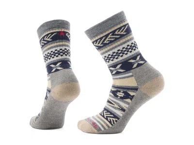 Smartwool Everyday Cabin Games Crew Socks Knee High Socks Shoes Medium Gray: Xl (us Men's Shoe 12-14.5 - Women In Brown