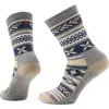 Smartwool Everyday Cabin Games Merino Wool Blend Crew Socks In Medium Gray