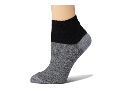 Smartwool Everyday Cable Ankle Boot Socks Women's No Show Socks Shoes Black: Sm (women's Shoe 4-6.5) In Gray