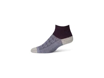 Smartwool Everyday Cable Ankle Boot Socks Women's No Show Socks Shoes Chalk Violet: Lg (women's Shoe 10-12.5) In Multi
