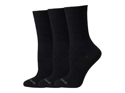 Smartwool Everyday Cable Crew Socks 3-pack Women's No Show Socks Shoes Black: Sm (women's Shoe 4-6.5)