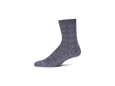 Smartwool Everyday Cable Crew Socks Women's Knee High Socks Shoes Chalk Violet: Lg (women's Shoe 10-12.5) In Purple