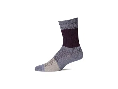 Smartwool Everyday Color Block Cable Crew Socks Women's Knee High Socks Shoes Chalk Violet: Sm (women's Shoe 4 In Multi