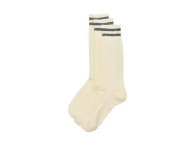 Smartwool Everyday Courtside Texture Tall Crew Socks 3-pack Women's Shoes Natural: Sm (women's Shoe 4-6.5), Me