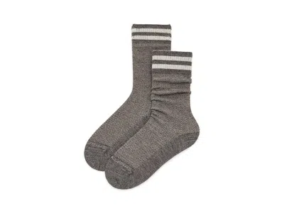 Smartwool Everyday Courtside Texture Tall Crew Socks Sock Taupe: Lg (women's Shoe 10-12.5), Merino/nylon/wool In Gray
