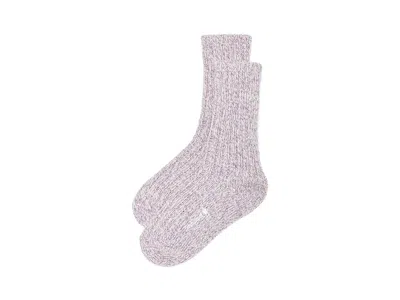 Smartwool Everyday Cozy Heritage Rib Crew Socks Sock Purple Dawn: Md (women's Shoe 7-9.5), Nylon/wool In White
