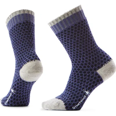 Smartwool Everyday Cozy Polka Dot Merino Wool Blend Crew Socks In Purple