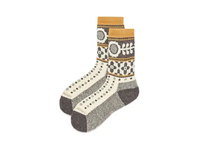 Smartwool Everyday Cozy Retro Sunflower Crew Socks Sock Natural: Lg (women's Shoe 10-12.5), Nylon/wool In Multi