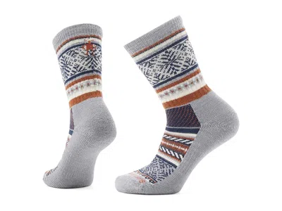 Smartwool Everyday Fair Isle Sweater Crew Socks Knee High Socks Shoes Light Gray: Lg (us Men's Shoe 9-11.5 - W