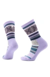 Smartwool Everyday Fair Isle Sweater Merino Wool Blend Crew Socks In Ultra Violet