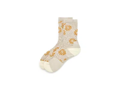 Smartwool Everyday Floral Crew Socks Women's Crew Cut Socks Shoes Natural: Sm (women's Shoe 4-6.5), Merino/nyl