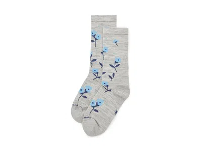 Smartwool Everyday Garden Gala Crew Socks Sock Ash: Sm (women's Shoe 4-6.5) One Size In Gray