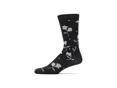 Smartwool Everyday Garden Gala Crew Socks Sock Charcoal: Md (women's Shoe 7-9.5) One Size In Black
