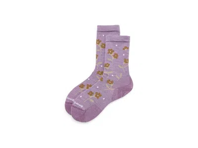 Smartwool Everyday Garden Gala Crew Socks Sock Purple Dawn: Lg (women's Shoe 10-12.5)