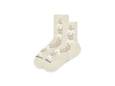 Smartwool Everyday Garden Vine Crew Socks Sock Moonbeam: Sm (women's Shoe 4-6.5), Nylon/wool In Neutral