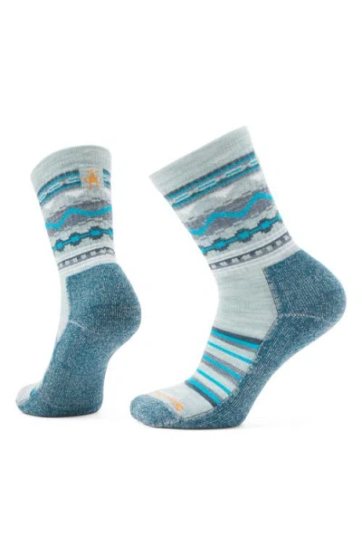 Smartwool Everyday Hudson Trail Merino Wool Blend Crew Socks In Frosty Green