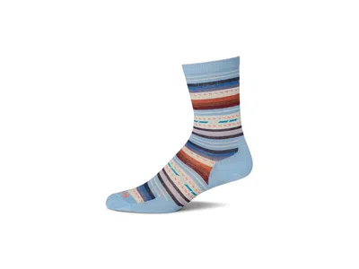 Smartwool Everyday Margarita Crew Socks Knee High Socks Shoes Serene Blue: Sm (us Men's Shoe 3-5.5 - Women's S