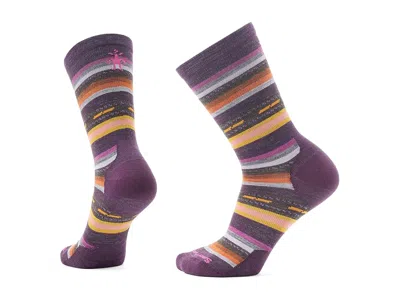 Smartwool Everyday Margarita Crew Socks Knee High Socks Shoes Wild Salmon: Lg (us Men's Shoe 9-11.5 - Women's  In Purple