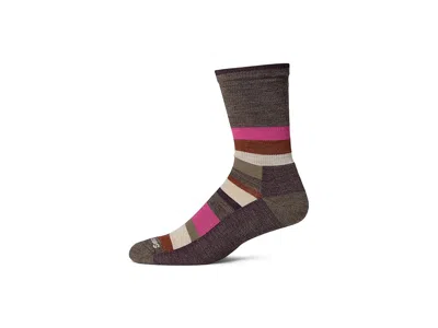 Smartwool Everyday Multi-stripe Crew Socks Crew Cut Socks Shoes Taupe: Md (us Men's Shoe 6-8.5 - Women's Shoe  In Brown