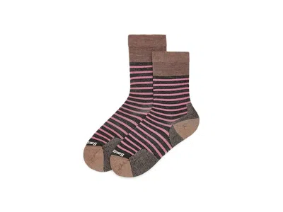 Smartwool Everyday Pin Stripe Crew Socks Sock Chestnut: Lg (women's Shoe 10-12.5), Nylon/wool In Multi