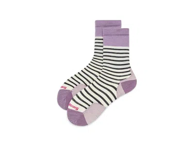 Smartwool Everyday Pin Stripe Crew Socks Sock Purple Dawn: Md (women's Shoe 7-9.5), Nylon/wool