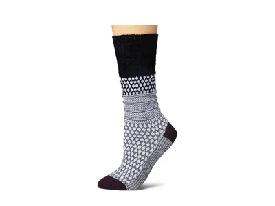 Smartwool Everyday Popcorn Cable Crew Socks Women's No Show Socks Shoes Black: Md (women's Shoe 7-9.5) In Gray