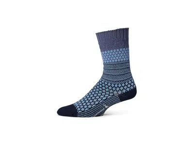 Smartwool Everyday Popcorn Cable Crew Socks Women's No Show Socks Shoes Serene Blue: Sm (women's Shoe 4-6.5)