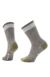 Smartwool Everyday Popcorn Polka Dot Merino Wool Blend Crew Socks In Winter Moss