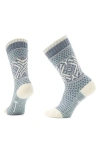Smartwool Everyday Popcorn Snowflake Merino Wool Blend Crew Socks In Frosty Green