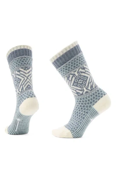Smartwool Everyday Popcorn Snowflake Merino Wool Blend Crew Socks In Frosty Green