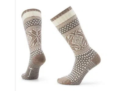 Smartwool Everyday Popcorn Snowflake Pattern Crew Socks Women's No Show Socks Shoes Moonbeam: Lg (women's Shoe In Neutral