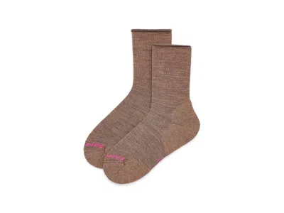 Smartwool Everyday Roll Top Crew Socks Sock Mocha: Sm (women's Shoe 4-6.5), Nylon/wool In Neutral