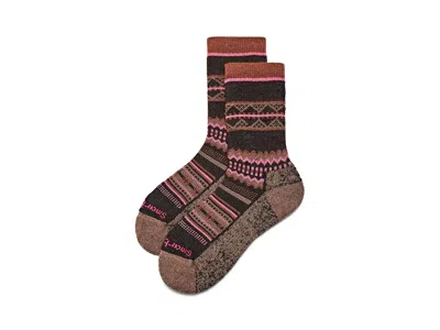 Smartwool Everyday Snowed In Sweater Crew Socks Sock Chestnut: Lg (women's Shoe 10-12.5), Merino/nylon/wool