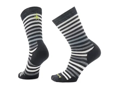 Smartwool Everyday Spruce Street Crew Socks Crew Cut Socks Shoes Black-white: Lg (us Men's Shoe 9-11.5 - Women In Blue