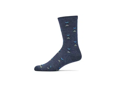 Smartwool Everyday Stout Street Crew Socks Men's Quarter Length Socks Shoes Deep Navy: Md (men's Shoe 6-8.5) In Blue