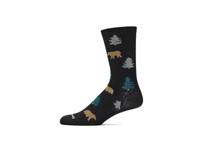 Smartwool Everyday Through The Trees Crew Socks Men's Quarter Length Socks Shoes Black: Md (men's Shoe 6-8.5)