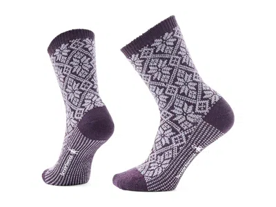 Smartwool Everyday Traditional Snowflake Crew Socks Knee High Socks Shoes Purple Iris: Sm (us Men's Shoe 3-5.5 In Multi