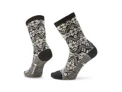 Smartwool Everyday Traditional Snowflake Crew Socks Women's No Show Socks Shoes Black: Lg (women's Shoe 10-12.