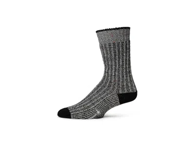 Smartwool Everyday Waffle Press Crew Socks Knee High Socks Shoes Black/multi Donegal: Lg (us Men's Shoe 9-11.5 In Gray