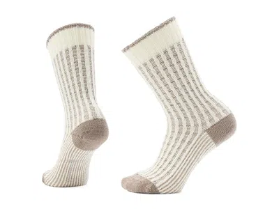 Smartwool Everyday Waffle Press Crew Socks Knee High Socks Shoes Natural: Md (us Men's Shoe 6-8.5 - Women's Sh In Multi