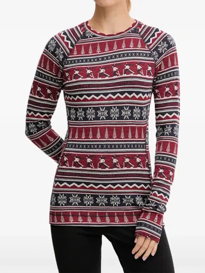Smartwool Fair Isle Raglan-sleeve T-shirt In Red