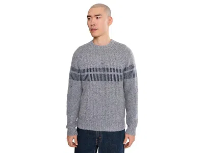 Smartwool Fisherman Crew Sweater Men's Clothing Light Navy: Lg, Nylon/wool In Gray