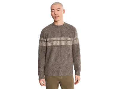 Smartwool Fisherman Crew Sweater Men's Clothing Mocha Heather: Lg, Nylon/wool In Gray