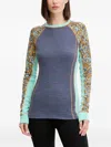 Smartwool Floral-print Raglan-sleeve Base Layer In Multi