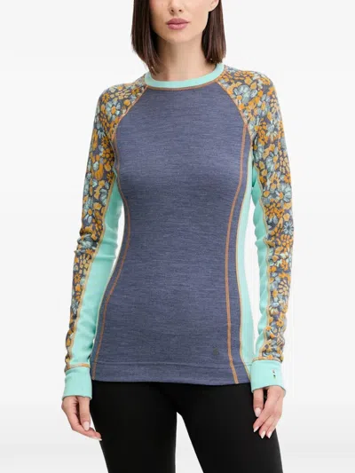 Smartwool Floral-print Raglan-sleeve Base Layer In Multi