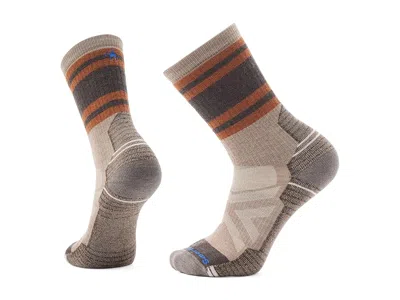 Smartwool Hike Full Cushion Lolo Trail Crew Socks Men's No Show Socks Shoes Fossil: Lg (men's Shoe 9-11.5) In Multi