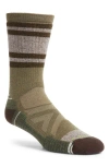 Smartwool Hike Full Cushion Lolo Trail Wool Blend Crew Socks In Winter Moss