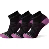 Smartwool Hike Light 3-pack Cushion Ankle Socks In Black