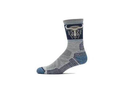 Smartwool Hike Light Cushion Bison Crew Socks Men's Crew Cut Socks Shoes Light Gray: Lg (men's Shoe 9-11.5) In Multi